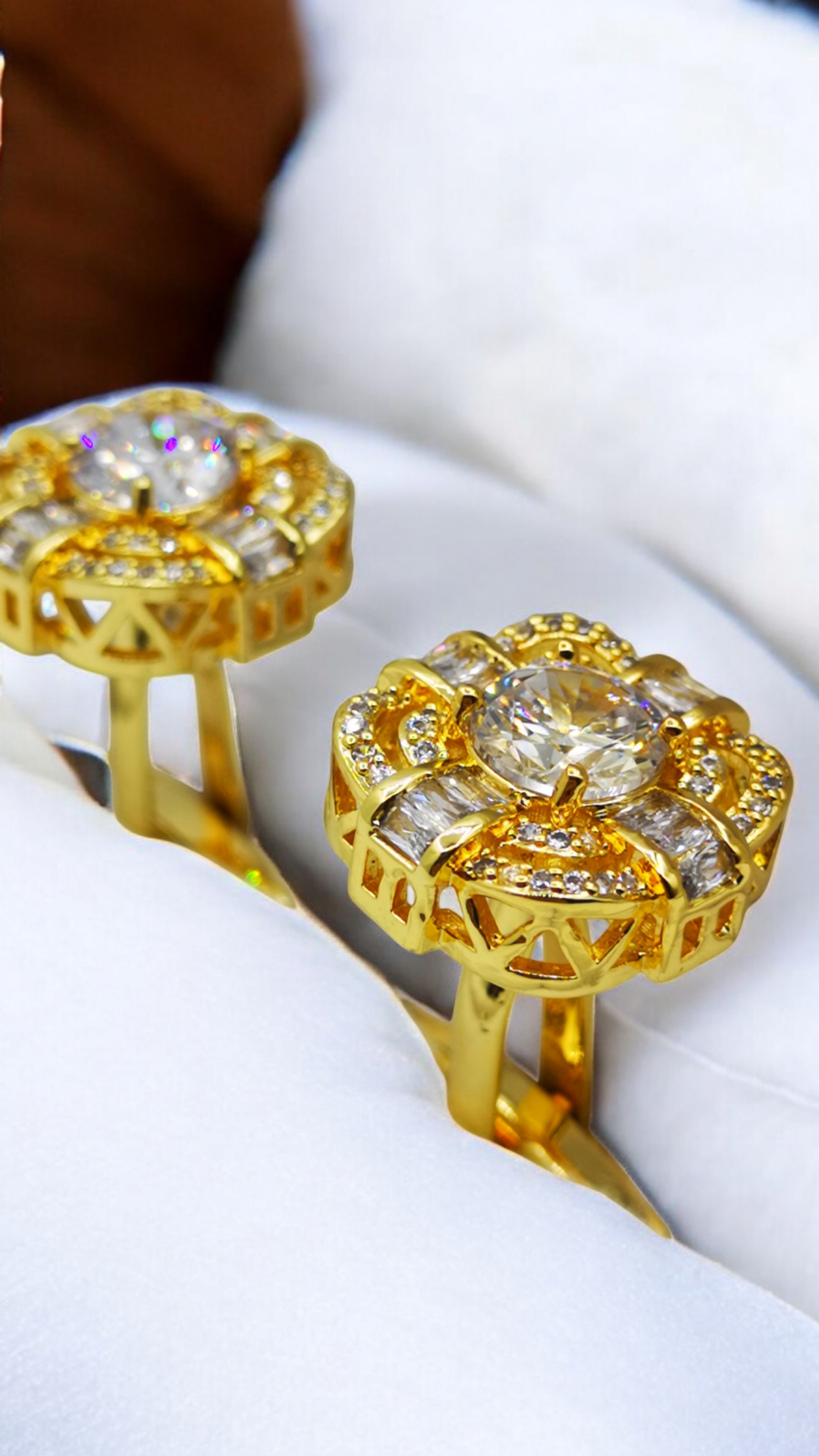 MQP GZ-102 Golden Zirconia Cufflinks