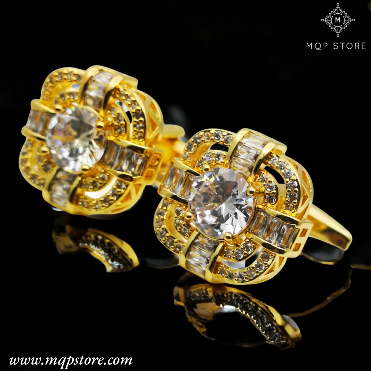 MQP GZ-102 Golden Zirconia Cufflinks