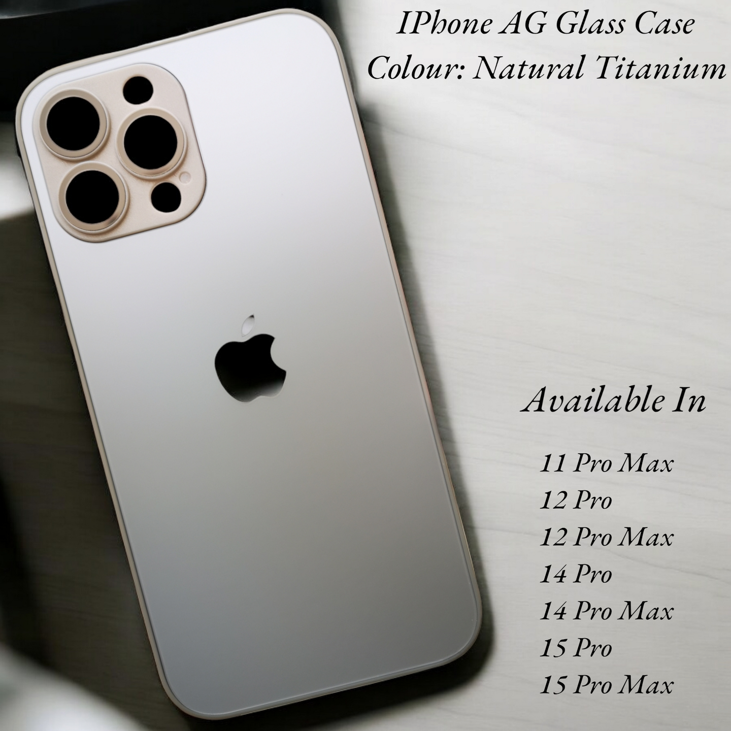 Natural Titanium AG Glass Case