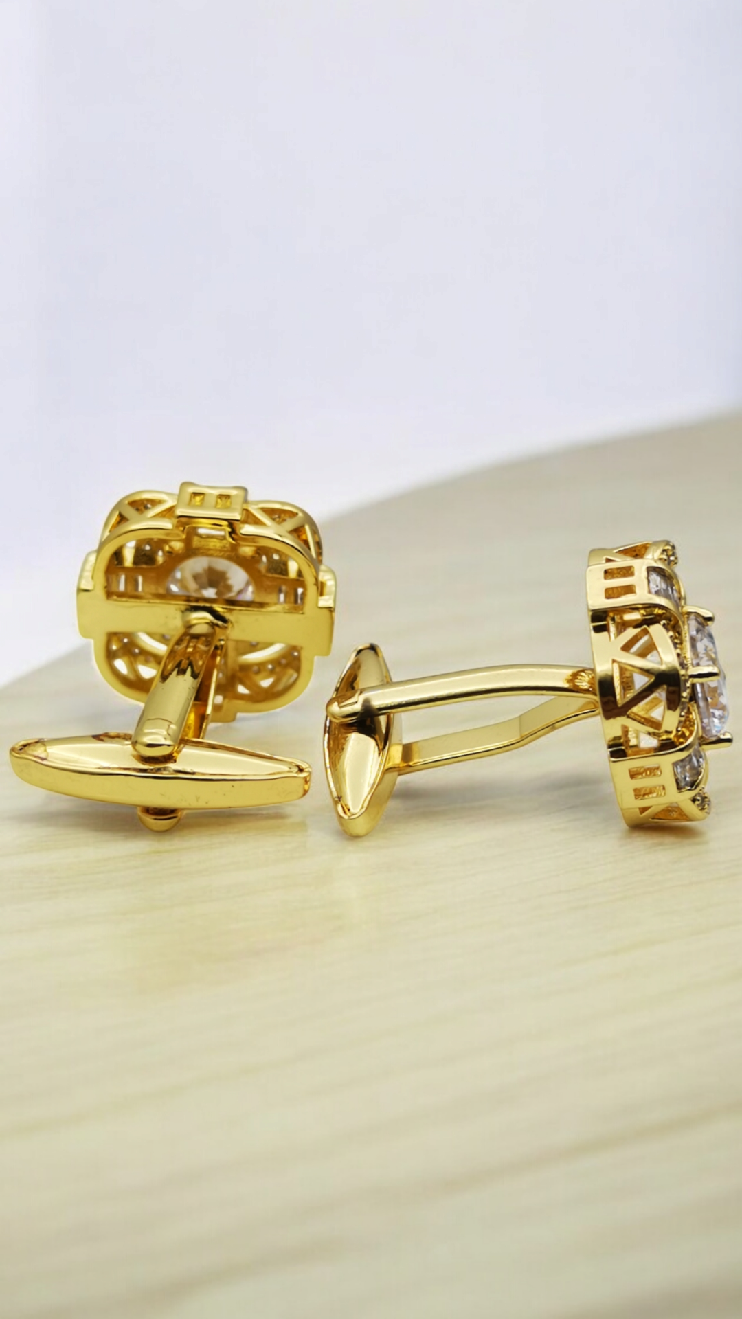 MQP GZ-102 Golden Zirconia Cufflinks